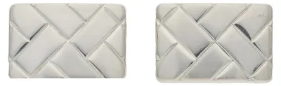 Produktbild von Manschettenknöpfe Silber 925 teilweise Mattiert Flechtmuster