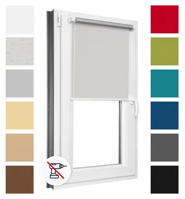 Obrázok produktu pre Estika Zatemňovacia roleta bez vŕtania - 95 x 220 cm - Prirodzená - Termoroleta