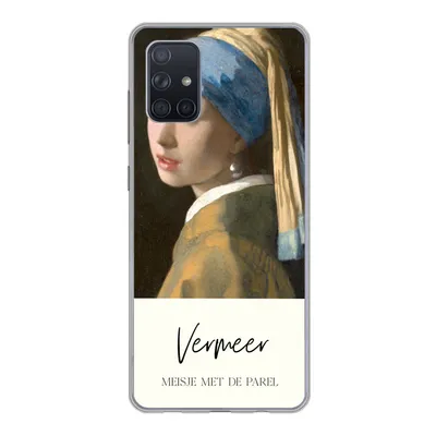 Produktbild von MuchoWow® Handyhülle Schutzhülle Hülle für Samsung Galaxy A51 5G Das Mädchen mit dem Perlenohrring - Vermeer Silikon Softcase Handy Hülle - Abbildung