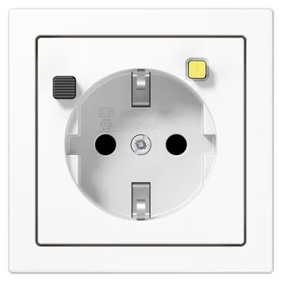 Immagine prodotto di Presa FI Schuko 30mA - Contatto di protezione LS5520.30WW