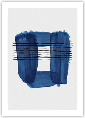 Produktbild von Poster - Poster ohne Rahmen - Abstraktion Aquarell Blau - 50x70 cm - Wand Bild - Wanddeko - Wandbilder - Kunstposter - Wandposter - Bilder - Kunstdruck - Wanddekoration - Wandbild - P2XPA50x70-4223