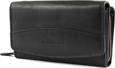 Produktbild von bruno banani Leder Geldbörse Lavato Wallet with Flap Black schwarz