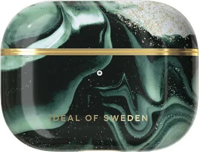 Produktbild von IDEAL OF SWEDEN, Hülle für AirPods Pro 2 Modell Golden Olive Marble Attraktiv, Grün