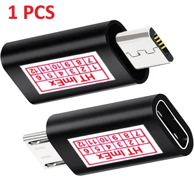 Produktbild von Adapter Micro USB auf USB C Typ-C Buchse wandelt USB Typ B zu USB Typ C
