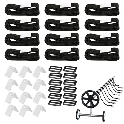 Imagen del producto de Solidchoice - Juego de 12 kits de fijación para cubiertas de piscinas
