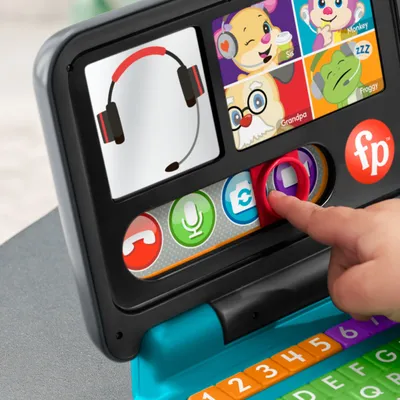 Obrázok produktu pre FISHER-PRICE zábavná učebná pomôcka pre domácu kanceláriu - elektronická učebná hračka s učebným obsahom Smart Stages, svetlami a 55+ pesničkami, učenie abecedy, čísel a prvých nemeckých slov, od 6 mesiacov, HGX00