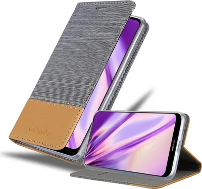 Immagine prodotto di Cadorabo custodia per Nokia 2.4 custodia protettiva in grigio custodia per cellulare custodia a libro cover