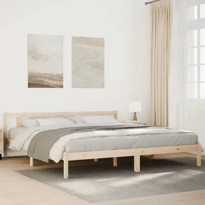 Obrázok produktu pre Maison Exclusive – Masívna posteľ Extra Long bez matraca 200 x 210 cm borovicové drevo