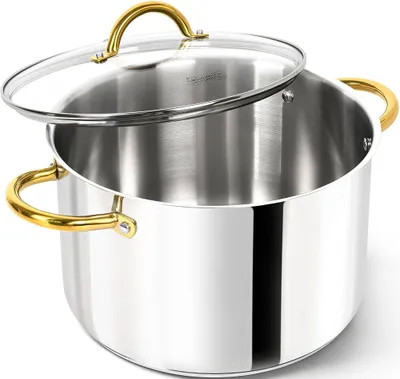 Productafbeelding van MICHELANGELO Steelpan, 9,5 liter, roestvrij staal