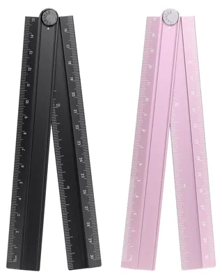 Produktbild von Faltmaßstab, 30 cm - 2 Stück, Aluminium, geometrisches Messwerkzeug