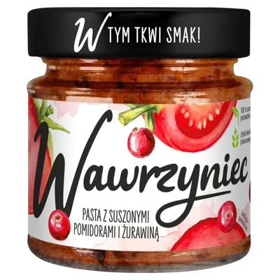 Zdjęcie produktu dla Wawrzyniec Pasta warzywna pomidor żurawina 180 g