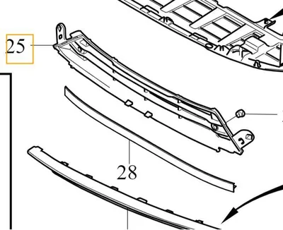 Image de VOLVO V60CC II Grille de calandre inférieure Pare-chocs avant OE