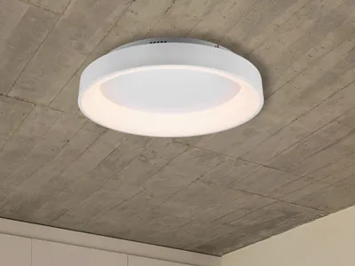 Produktbild von Trio Leuchten LED Deckenleuchte Girona, 48 Watt, dimmbar, Weiß matt, inkl. Fernbedienung
