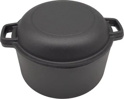 Productafbeelding van Homira Gietijzeren pan 26 cm, broodbakvorm & pan in één, geschikt voor inductie, broodbakpan, broodbakken