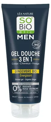 Productafbeelding van So Bio Etic Showergel For Men 3-In-1 Ginger (200 ml)