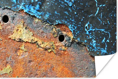 Produktbild von MuchoWow® Poster Rost - Retro - Metall 180x120 cm - Fotoplakat
