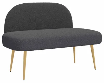 Immagine prodotto di Panchina imbottita con schienale Grigio scuro 110 x 60 x 76 cm