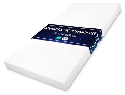Produktbild von Matratze Kinderbett Babybett 70x140 cm Schaumstoff atmungsaktiv ohne Bezug, KI-generiertes Bild