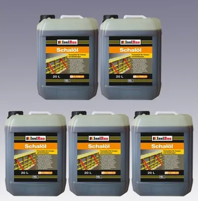 Produktbild von Isolbau Schalöl Professional - 5x 20 Liter Trennmittel für Formen & Schalungen - Beton-Trennmittel, begrenzt die Haftung von Beton, Mörtel & Kleber