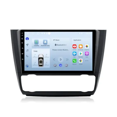 Obrázek produktu pro Android autorádio 9 palců 128 GB pro BMW řady 1 E81 E82 E87 E88 (2004–2013) s CarPlay & Android Auto navigací & Bluetooth