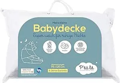 Produktbild von P'tit Lit – Baby-Steppdecke | Kinder – 75 x 120 cm – Anti-Milben-Decke – ideal für Bett 60 x 120 cm – 100 % Mikrofaser – ®