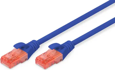 Image de Digitus DK-1612-050/B DIGITUS Patchkabel Cat6  U/UTP 2xRJ45  5.0m blau Hebelschutz Polybeutel