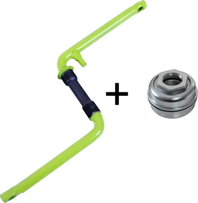 Produktbild von deTox BMX Fahrrad Kurbel 170 mm 20 Zoll Tretkurbel Fahrradkurbel einteilig Fauber grün mit US-BB Lager