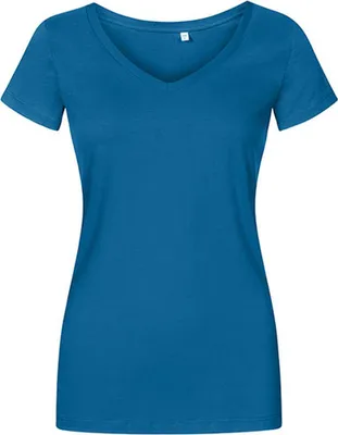 Immagine prodotto di X.O by Promodoro 1525 | Maglietta donna con scollo a V, cotone pettinato - Colore: Petrolio - Taglia: M