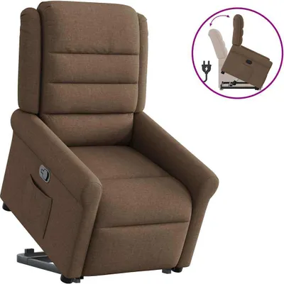 Produktbild von Relaxsessel mit Aufstehhilfe Braun Stoff