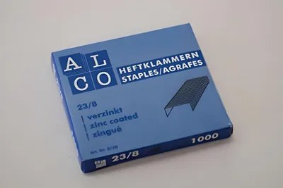 Produktbild von Heftklammern, 23/8, verzinkt, Schachtel à 1000 Stück