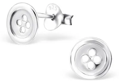 Produktbild von Silber Ohrstecker Knopf