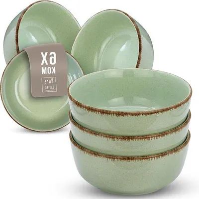Produktbild von Rustikale Mintgrüne Schalen Set von 6
