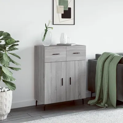 Produktbild von The Living Store Sideboard Grau Sonoma 69,5x34x90 cm Holzwerkstoff