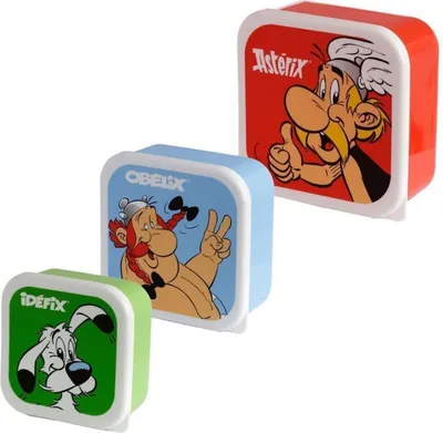Produktbild von 3-er Set Lunchboxen - Asterix, Obelix & Idefix  M/L/XL