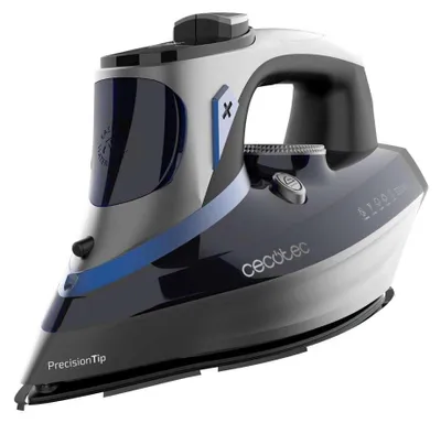 Produktbild von Cecotec IronHero 3200 Smart Absolute, Trocken- & Dampfbügeleisen, Ultra-Slip Turbo-Eloxierte Pro-Sohlenplatte, 270 g/min, Blau, Schwarz, Grau, 70 g/min, 3200 W