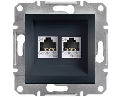 Immagine prodotto di Presa dati Schneider Electric EPH4400171 Asfora 2xRJ45 antracite