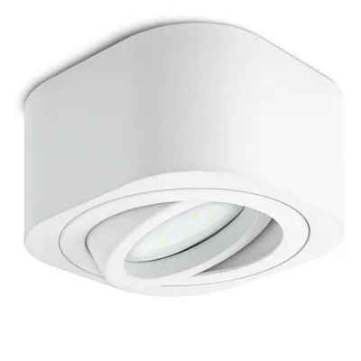 Produktbild von SSC-LUXon TEARA Aufbaustrahler LED flach weiß schwenkbar - mit tauschbarem LED Modul 4W neutralweiß 230V - Deckenspot Aufbau