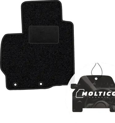 Produktbild von moto-MOLTICO Fahrer Fußmatte Auto Velours Fahrerseite Autoteppiche Schwarz Fahrermatte 1-teilig passend für Mitsubishi ASX 2010-2022