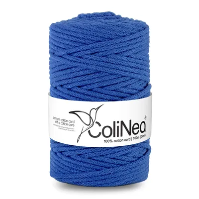 Produktbild von Baumwollkordel 5mm 100m dunkelblau ColiNea mit Baumwollkern geflochten