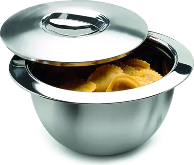 Produktbild von Thermoschüssel mit Deckel, Durchmesser 30 cm, doppelwandig, 3 Liter - Weis