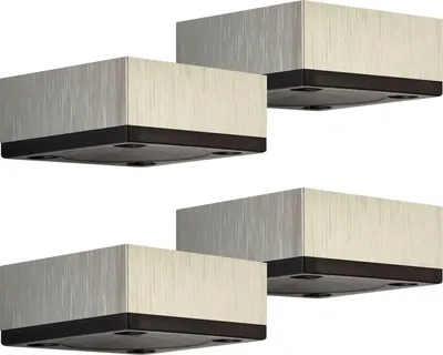 Produktbild von SOTECH 4er Set Möbelfüße MOTEL | Edelstahloptik | 65 x 65 mm | Höhe 25 mm
