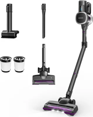 Immagine prodotto di Aspirapolvere a batteria - P5 - Potenza di aspirazione 45 kPa - Autonomia fino a 50 minuti - Autoportante - Anti-groviglio - Filtro HEPA - 2 in 1 - Nero