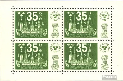Produktbild von Briefmarken Schweden 1974 Mi Block5 postfrisch STOCKHOLMIA 74