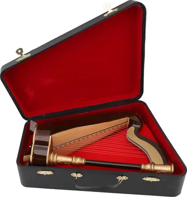 Produktbild von 25 cm Mini Harp -Modell mit Musik Miniatur Musikinstrumenten Replik -Ornament für Schreibtischbuchhandeldekoration