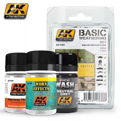Produktbild von AK Interactive AK688 - Basic Weathering Set 3x35 ml - Neu