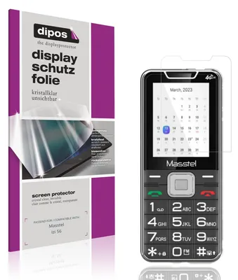 Produktbild von 4x Schutzfolie für Masstel Izi 56 klar Displayschutzfolie Folie Display Schutz dipos