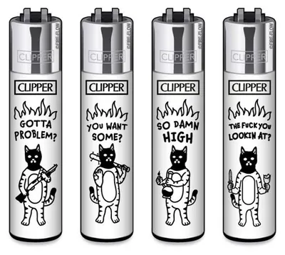 Produktbild von Clipper Reibradfeuerzeuge FFX Trouble Catz, 4 Stück