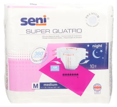 Obrázok produktu pre Inkontinenčné nohavice Super Seni Quatro, veľkosť S-XL - 10 kusov - M | balenie (10 kusov)