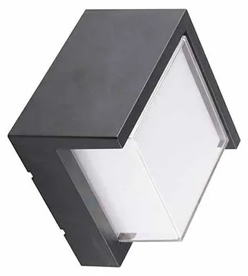 Immagine prodotto di V-TAC VT-831 Lampada LED 7W da parete quadrata corpo nero e diffusore bianco bianco caldo 3000K IP65 - sku 218610