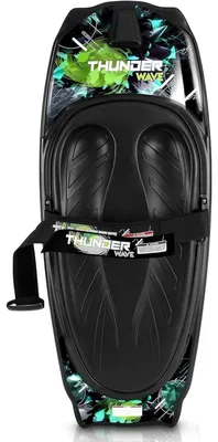 Obrázok produktu pre Vodné športy: Knieboard, bodyboard, doska na vodné lyžovanie, doska na kolenách (kneesurfboard) – farba: čierna/zelená